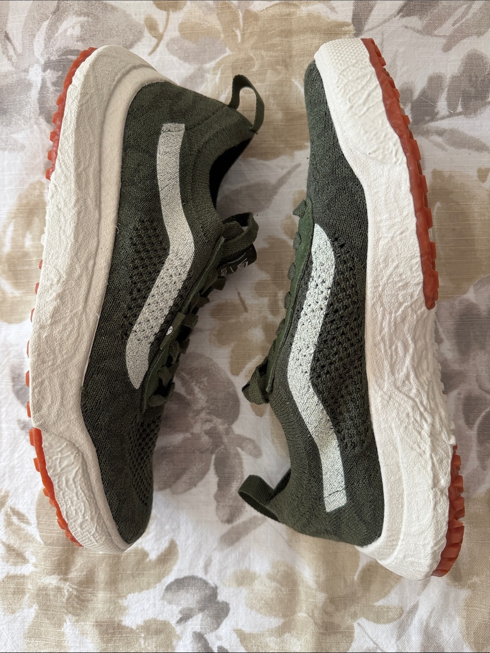 Vans UltraRange Olive Knit Sneaker with White Stripe